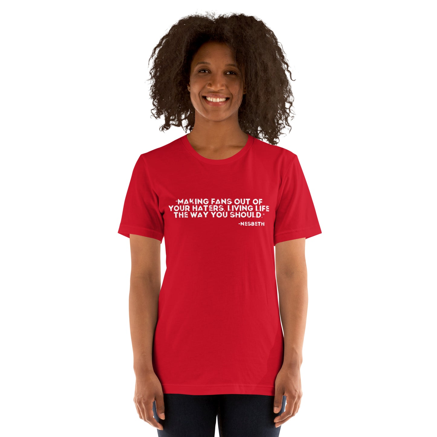 Nesbeth “Haters to Fans” Unisex t-shirt